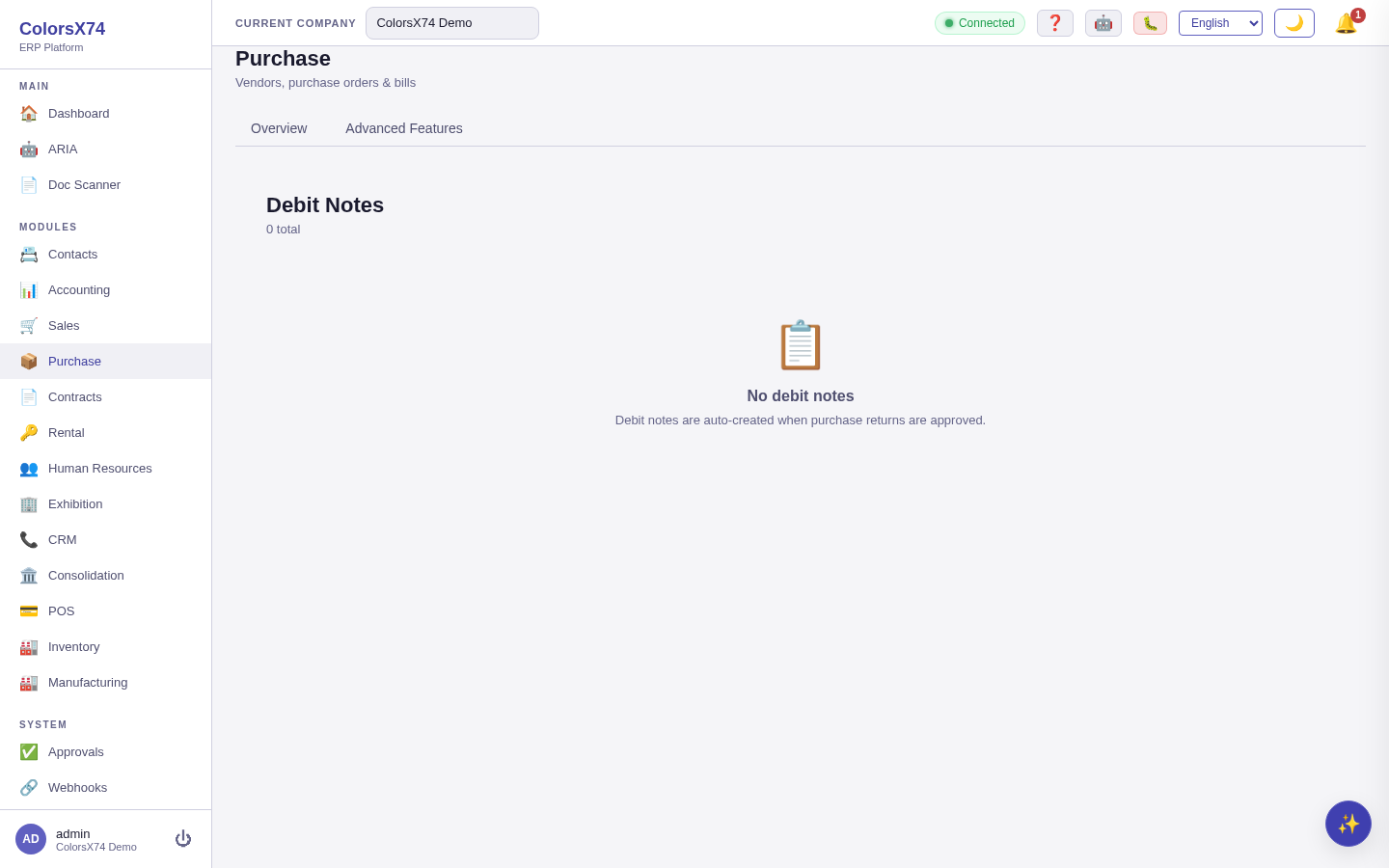 Debit notes list